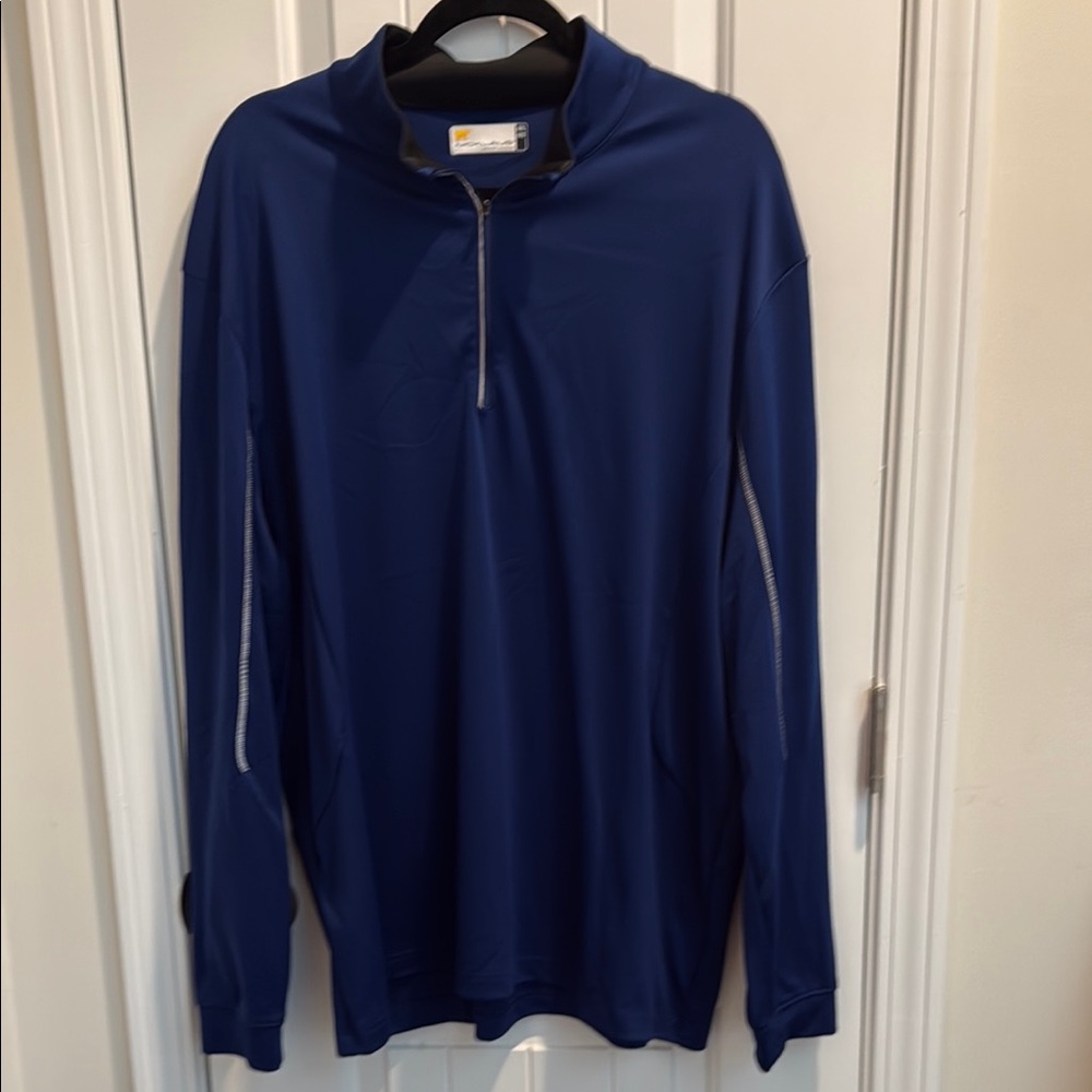 Blue Long Sleeve 1/4 Zip Golf Pullover for Effortless Style